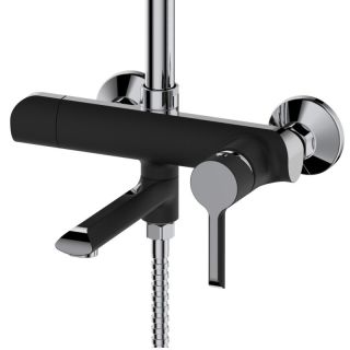 Душевая стойка Haiba HB24805-7 чёрный матовый